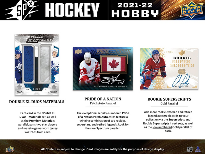 2021-22 Upper Deck SPx Hockey Hobby