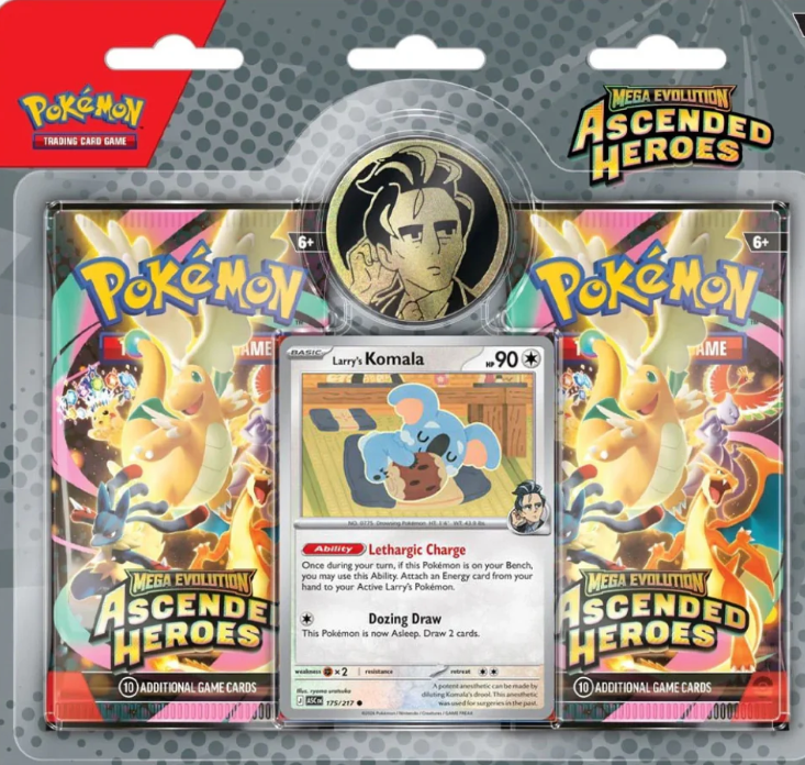 Pokemon - Mega Evolution - Ascended Heroes 2 Pack Blister - Larry's Komala
