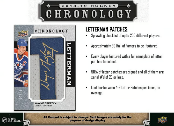 2018-19 Upper Deck -  Chronology Hockey - Volume 1