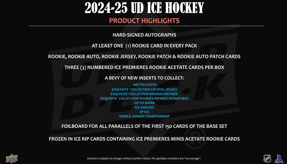 2024-25 Upper Deck Ice