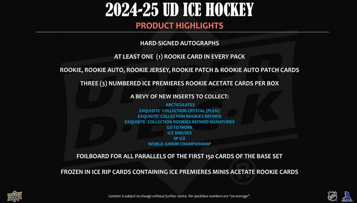 2024-25 Upper Deck Ice