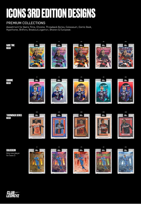 2026 Club Legacyz Icons Soccer 3Rs Edition Hobby Box -  Mini Box