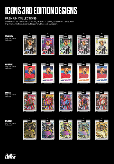 2026 Club Legacyz Icons Soccer 3Rs Edition Hobby Box -  Mini Box