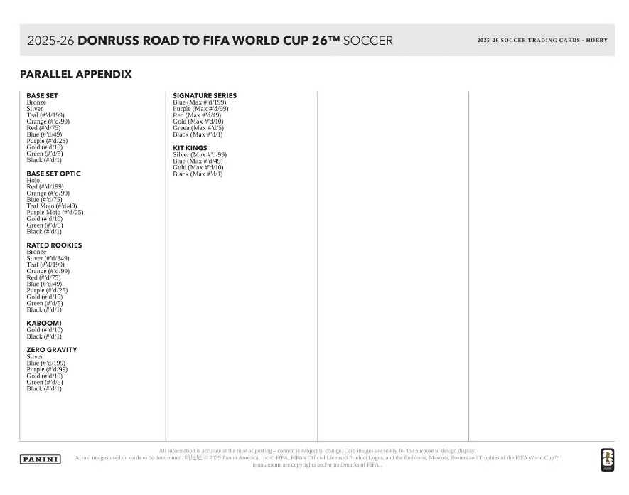 2025/26 Panini Donruss Road to FIFA World Cup Soccer Hobby Box