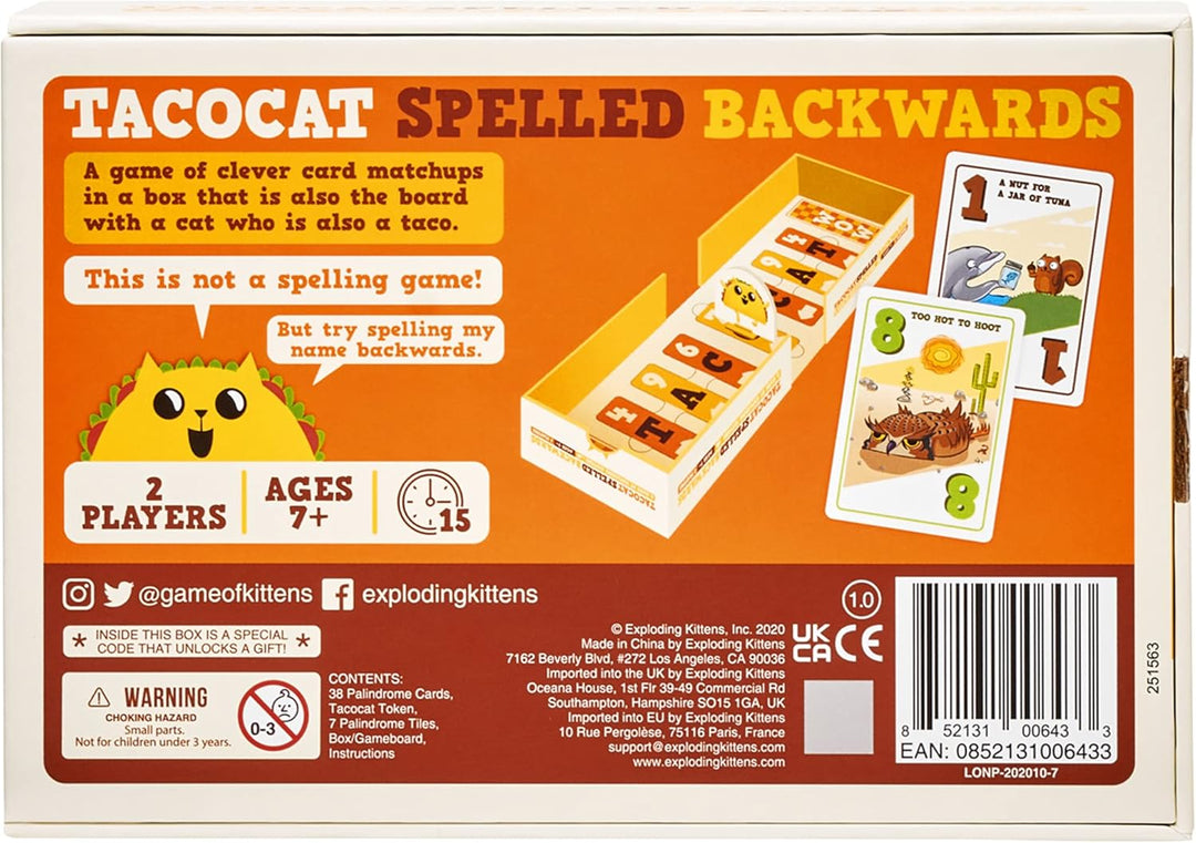 Taco Cat Spelled Backwards