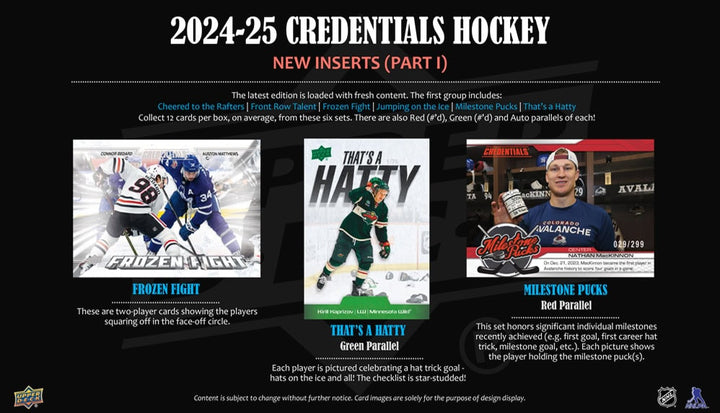 2024-25 Upper Deck Credentials Hockey