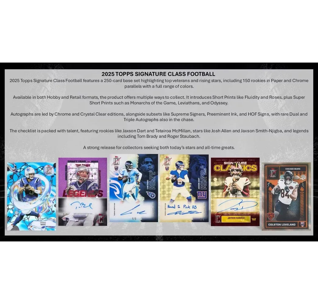 2025 Topps Signature Class Football Mega Box