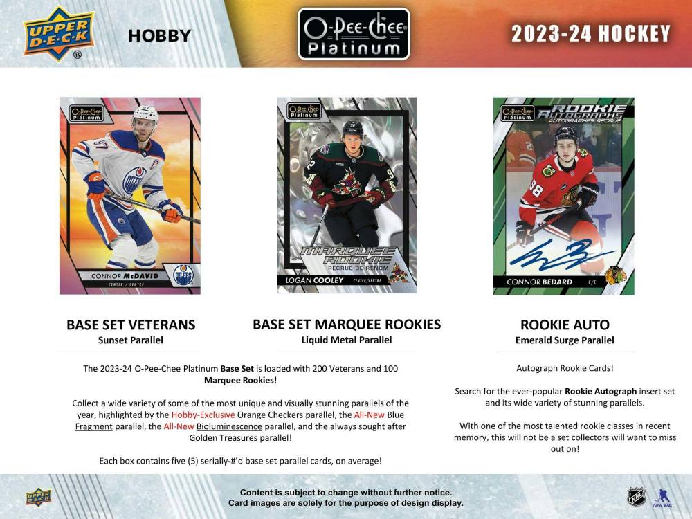 2023-24 Upper Deck O-Pee-Chee Platinum Hockey Blaster Box