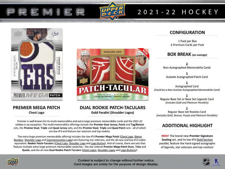 2021-22 Upper Deck Premier Hockey