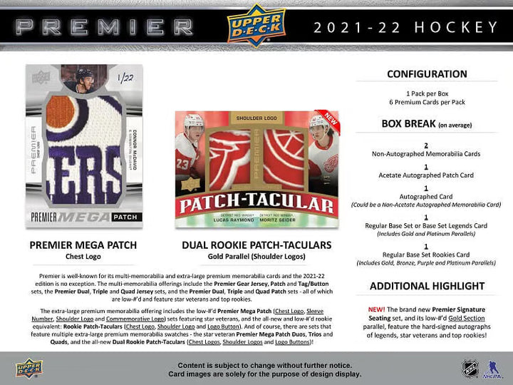 2021-22 Upper Deck Premier Hockey